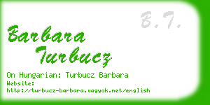 barbara turbucz business card